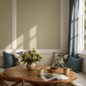 The Silk Garden Sage Diamond Wallpaper