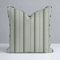 The Silk Garden Sage Stripes Throw Pillow - Lemon Park