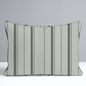 The Silk Garden Sage Stripes Throw Pillow - Lemon Park